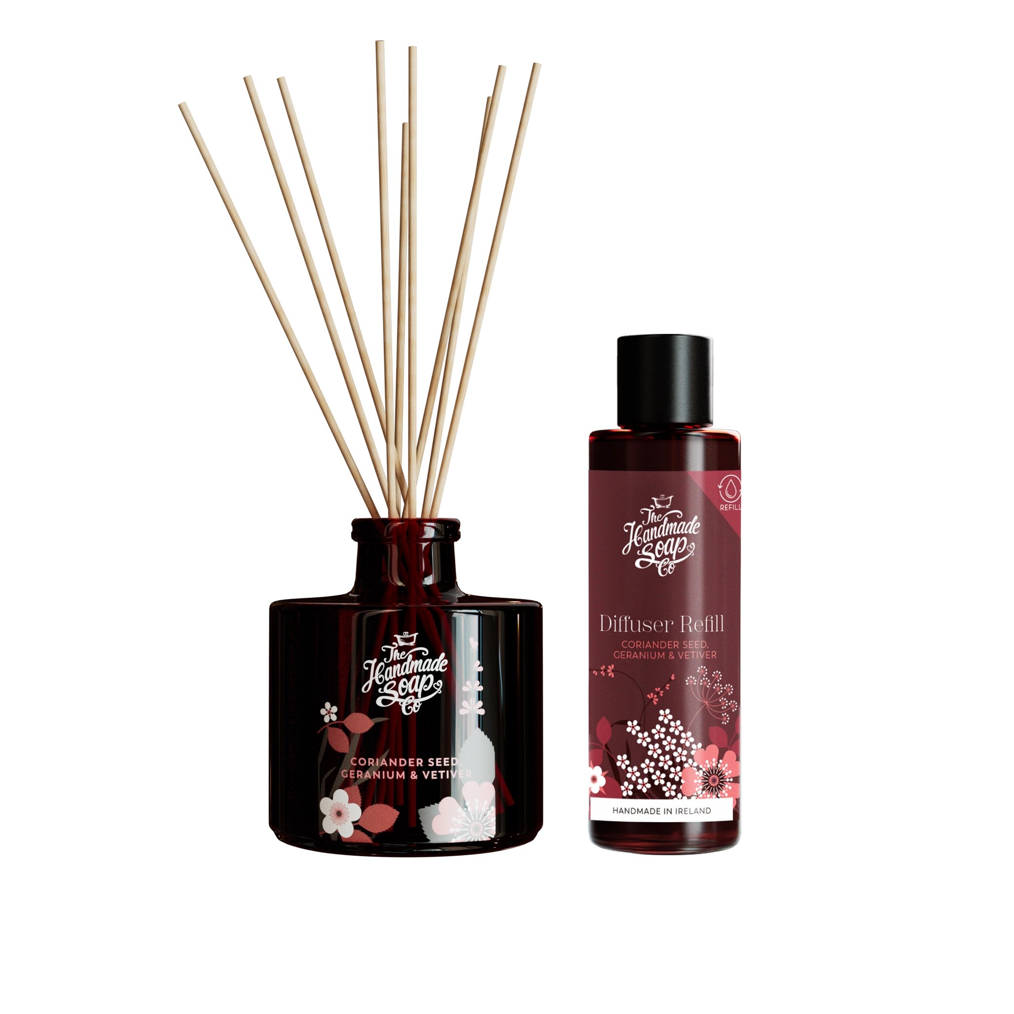 Fragrance Diffuser + Refill - Coriander Seed, Geranium & Vetiver | 200ml + 150ml