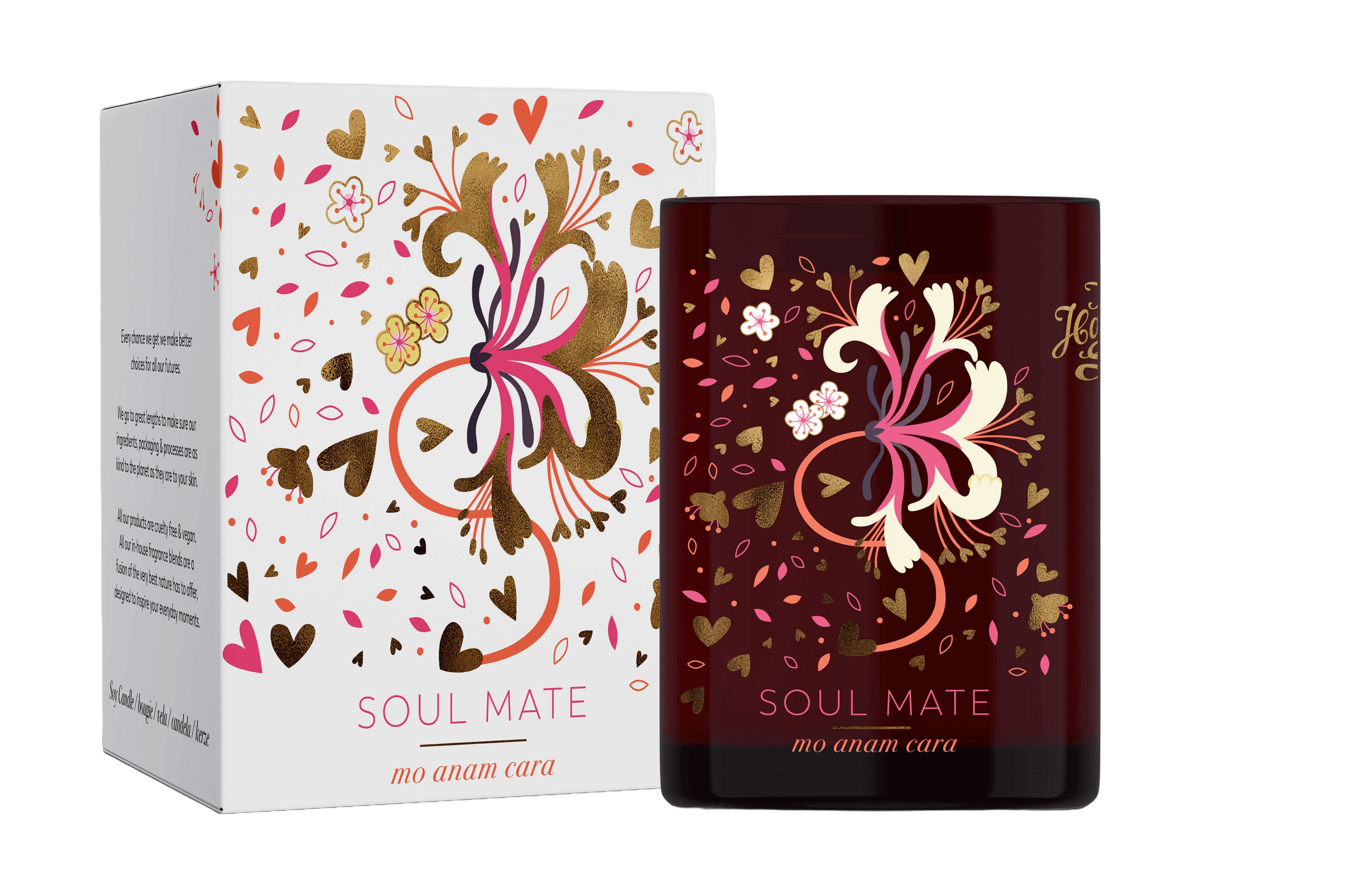 Unlabelled Scented Soy Candle – Soul Mate (A Blend of Citrus, Florals & Patchouli) | 160g (Perfectly Imperfect)