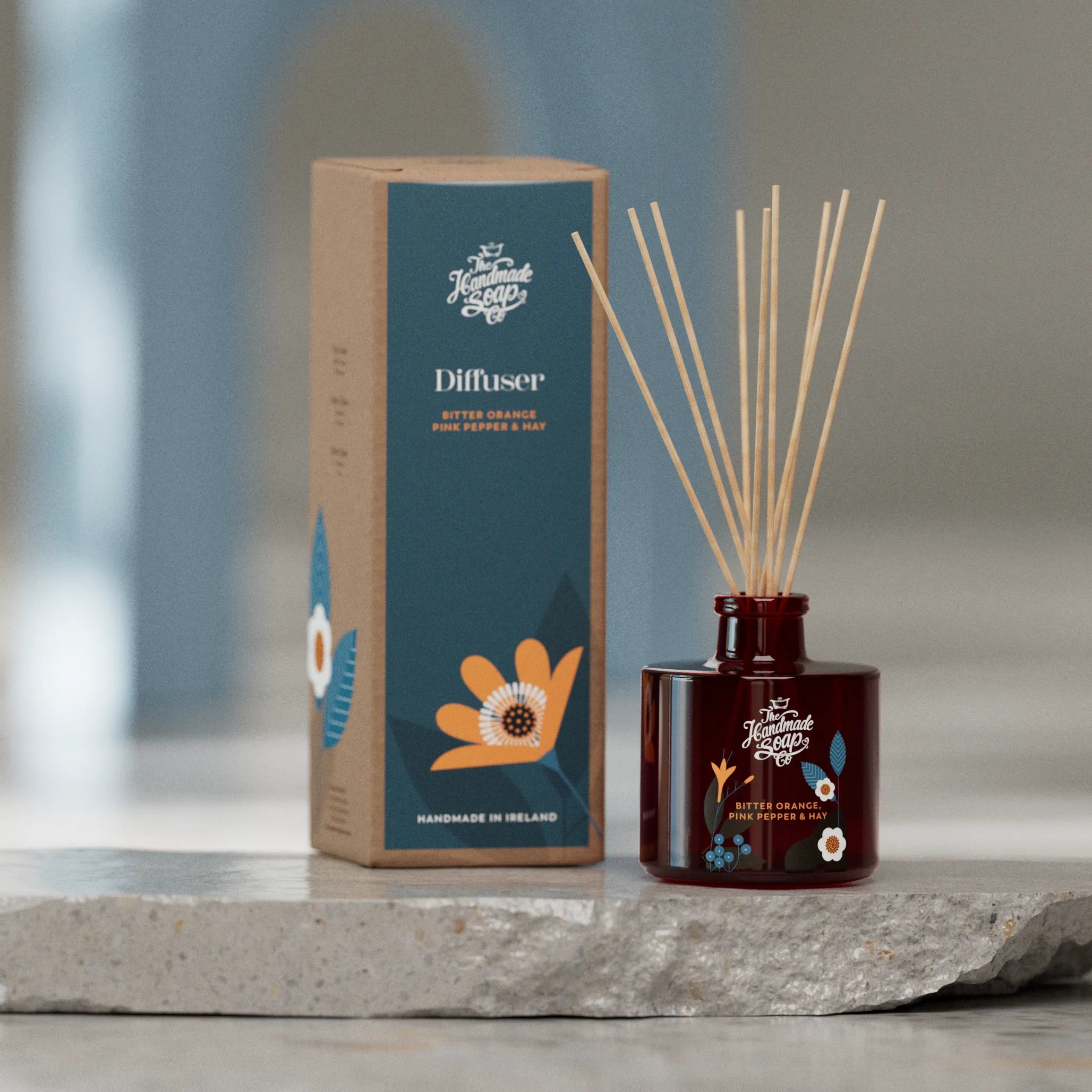 Fragrance Diffuser + Refill - Bitter Orange, Pink Pepper & Hay | 200ml + 150ml