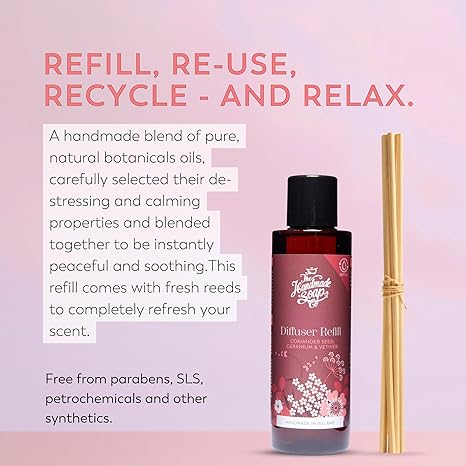 Reed Diffuser Refill Oil - Coriander Seed, Geranium & Vetiver | 150ml