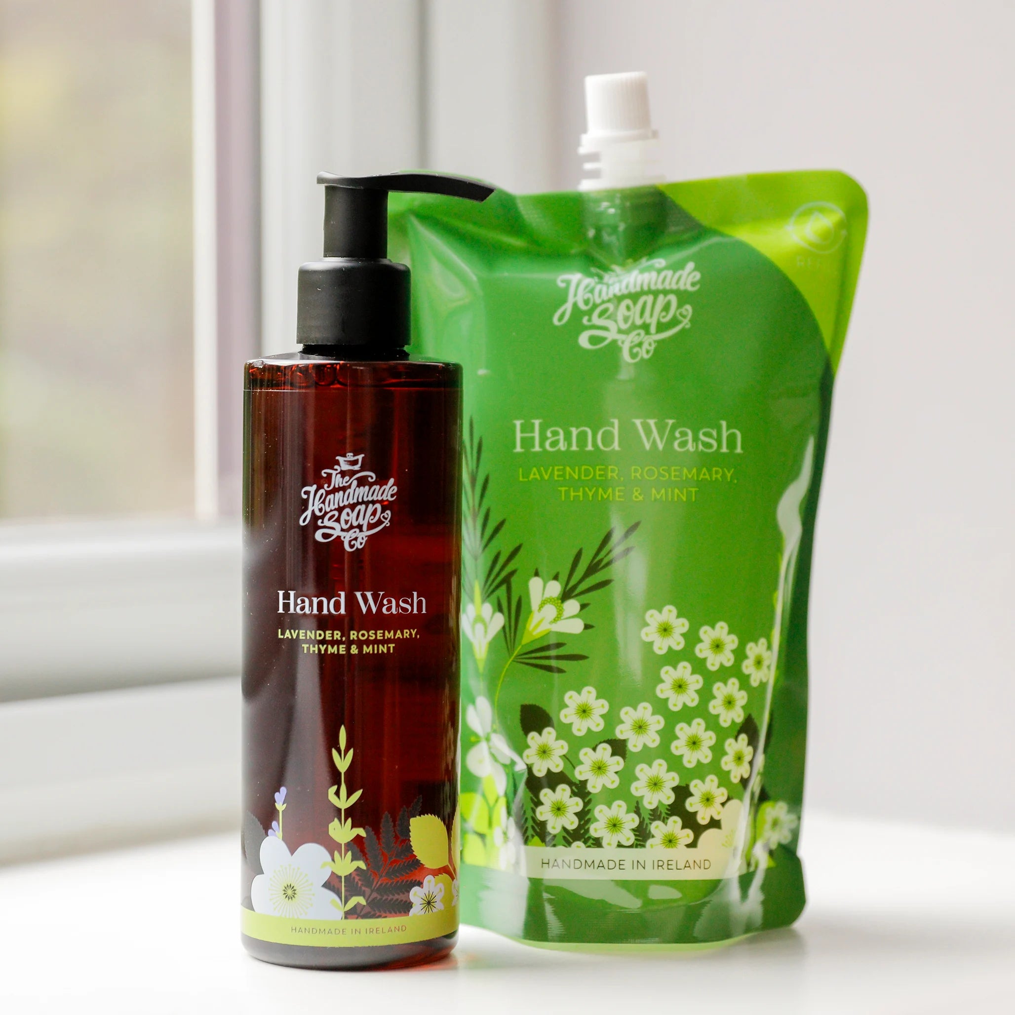 Hand Wash + Refill - Lavender, Rosemary, Thyme & Mint | 250ml + 500ml