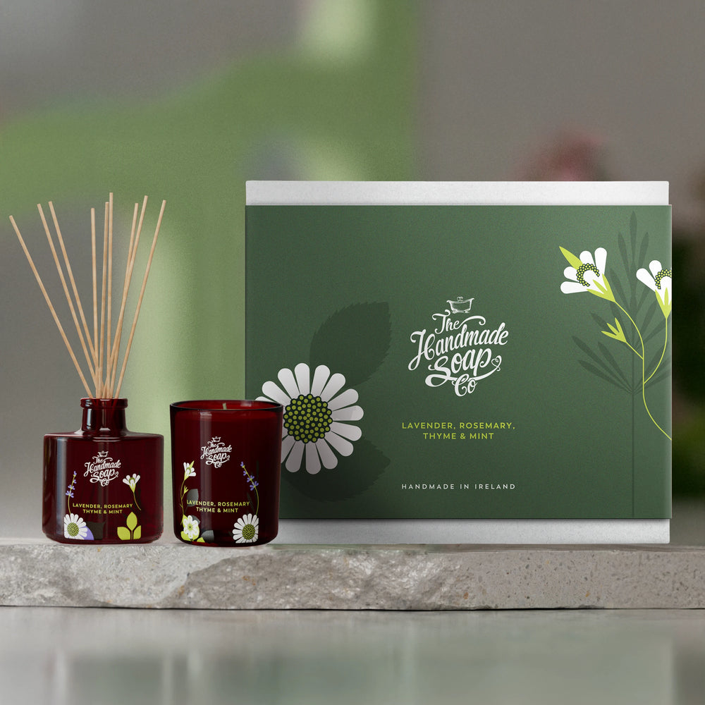 Candle + Diffuser Giftset - Lavender, Rosemary, Thyme & Mint