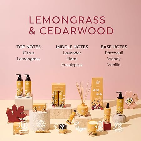 Hand Wash & Lotion Set - Lemongrass & Cedarwood | 100ml x 2 (free gift)