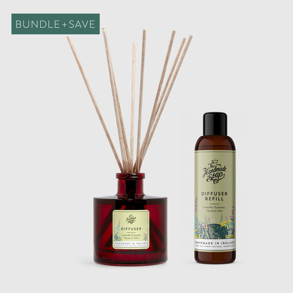 Reed Diffuser + Refill - Lavender, Rosemary, Thyme & Mint | 180ml + 150ml