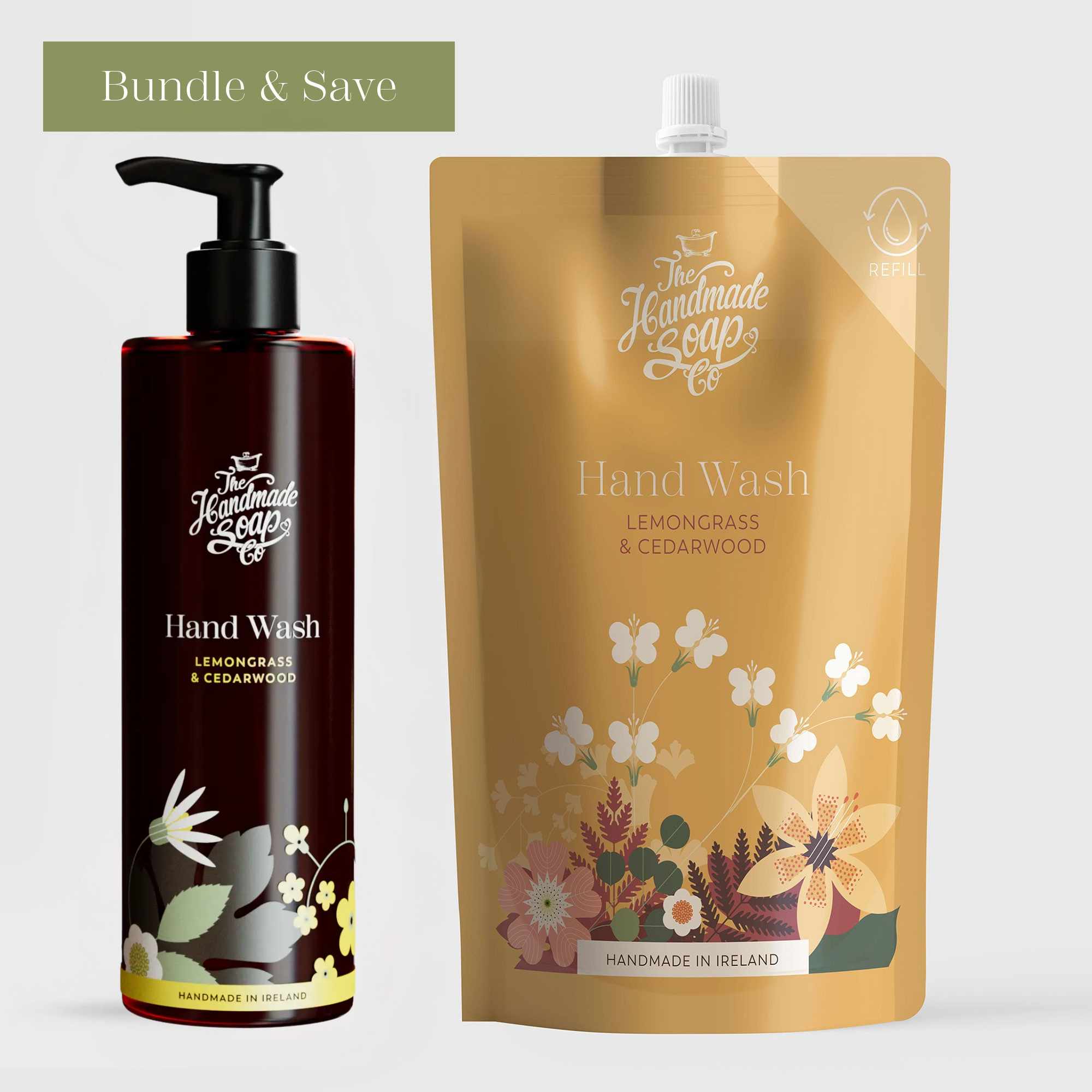 Hand Wash + Refill - Lemongrass & Cedarwood | 250ml + 500ml