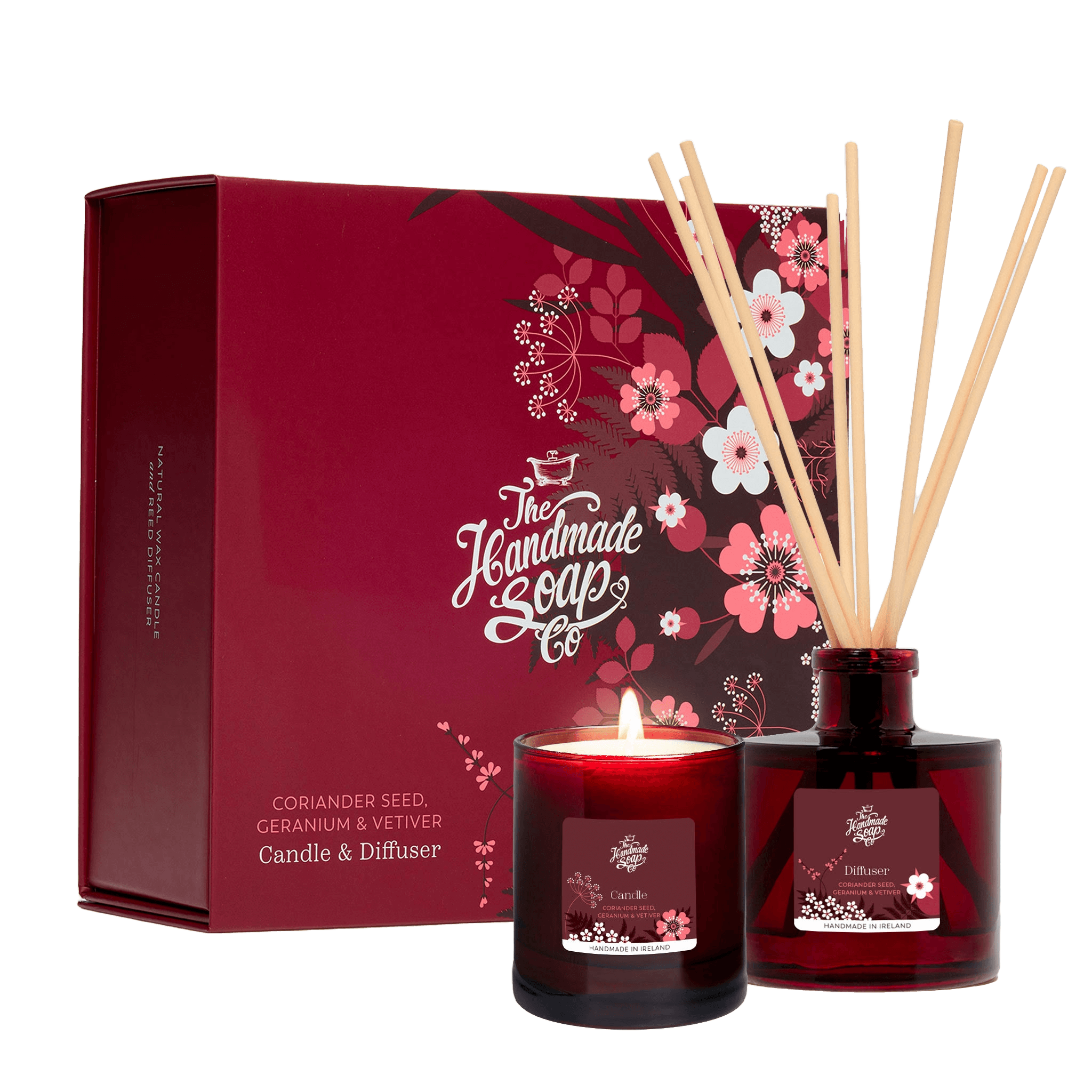 Candle + Diffuser Giftset - Coriander Seed, Geranium & Vetiver