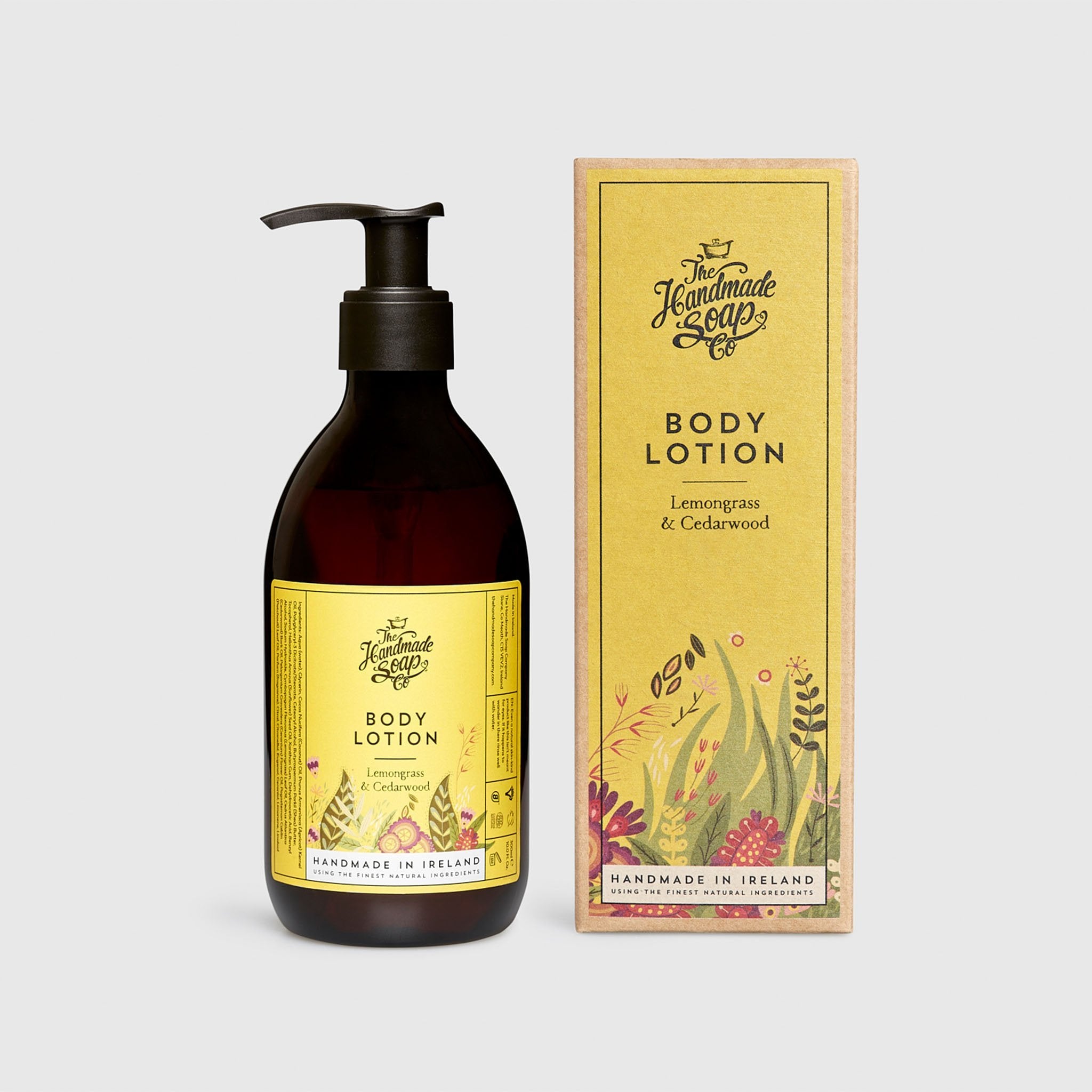 Handmade, Natural, Vegan and Cruelty Free Body Lotion. Scented with essential oils from Lemongrass & Cedarwood. In a Gift Box.