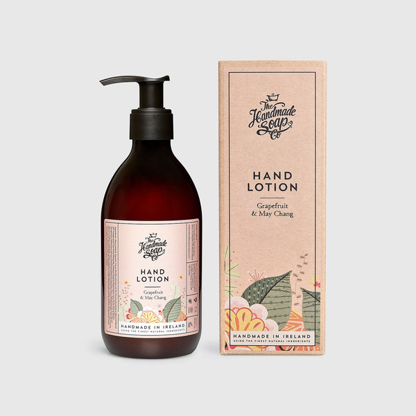 Handmade, Natural, Vegan and Cruelty Free Hand Lotion. Scented with essential oils from Grapefruit & May Chang. In a Gift Box.