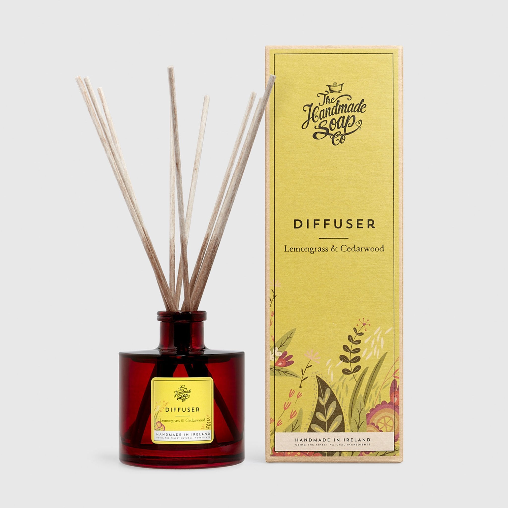 All Natural Handmade Lemongrass & Cedarwood Essential Oil Reed Diffuser